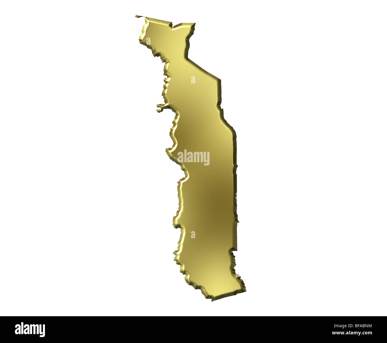 3d carte d'or au Togo Banque D'Images