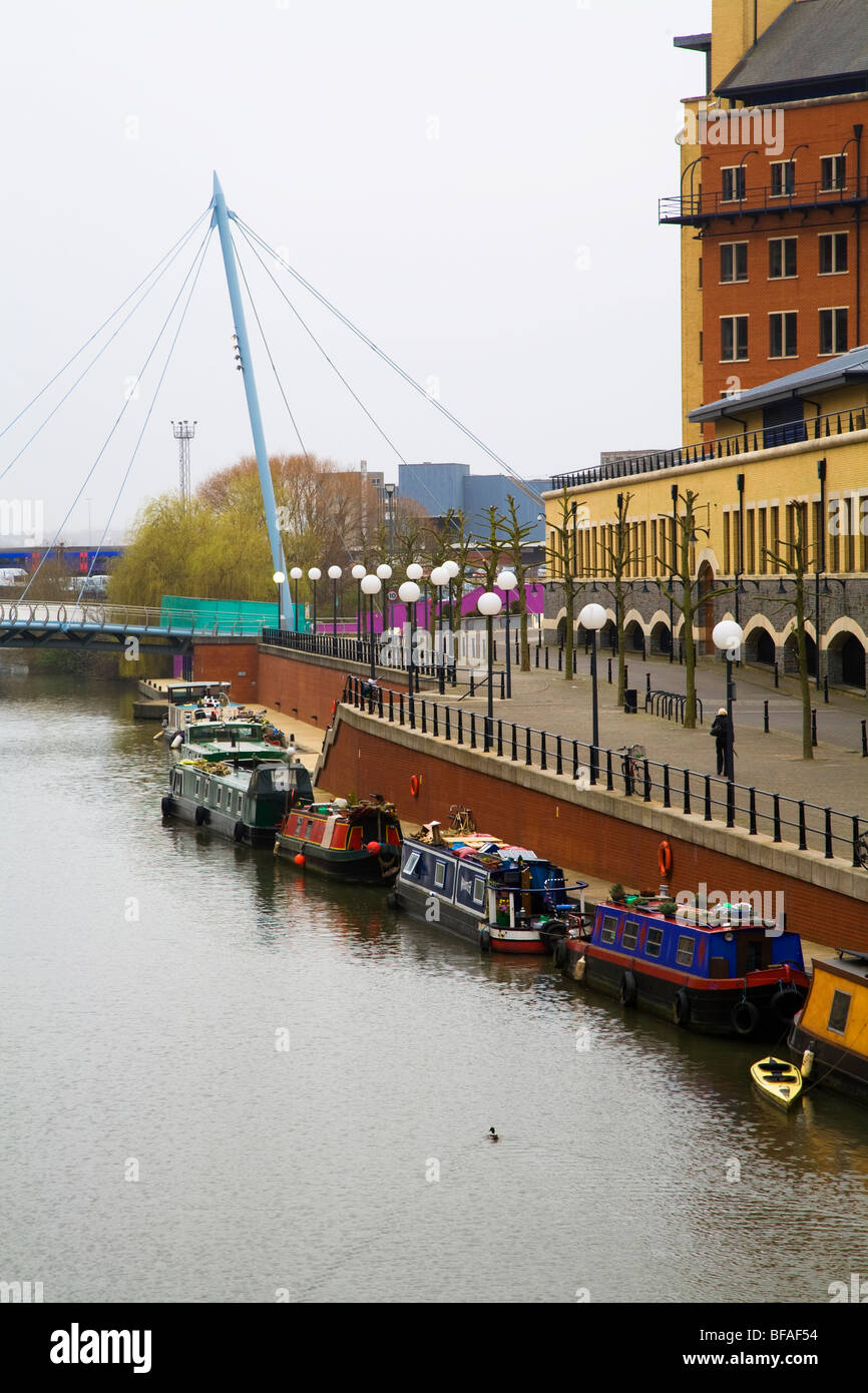 Bristol houseboats, Bristol city, au Royaume-Uni. Banque D'Images