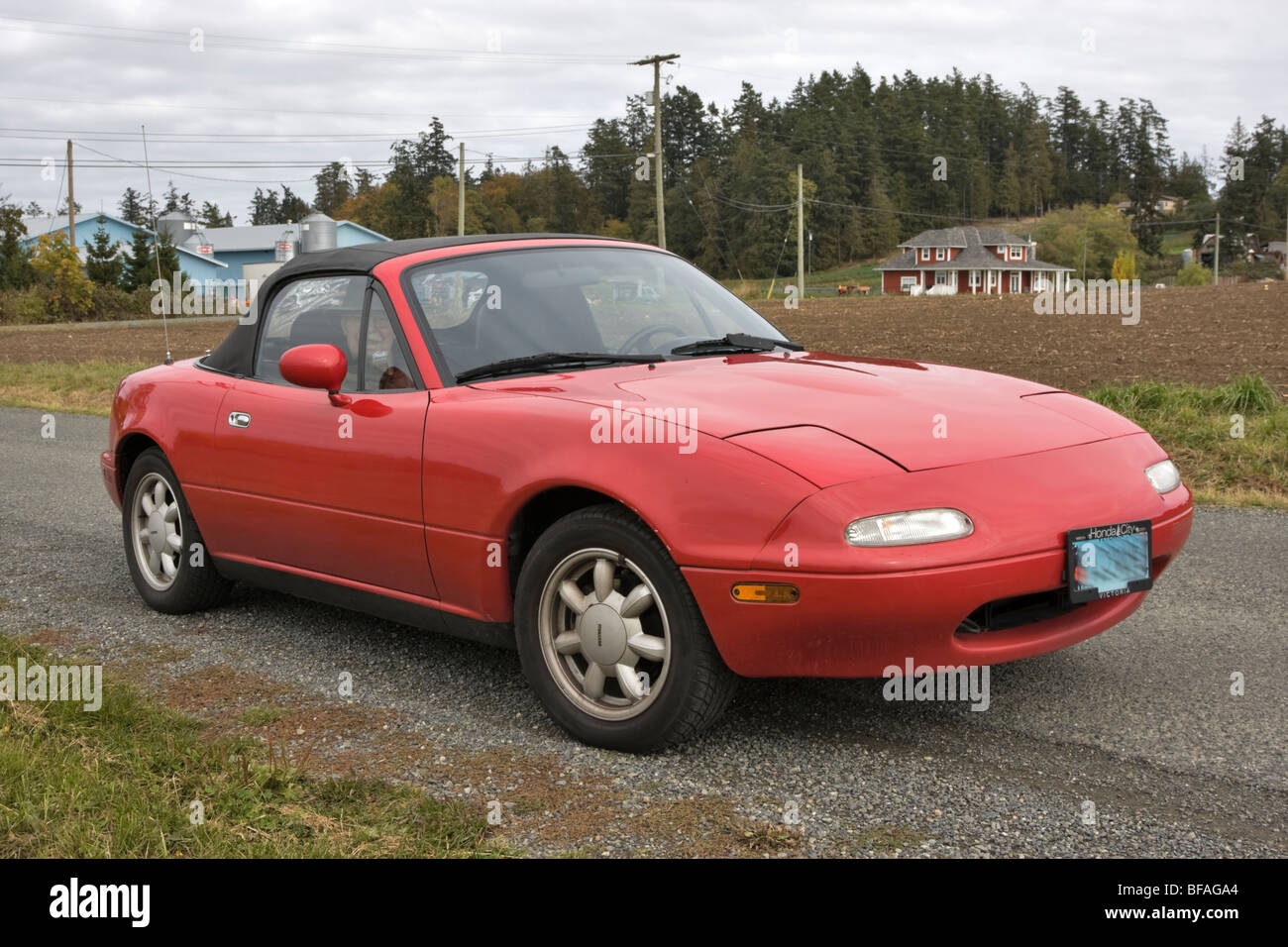 Mazda MX-5 Miata rouge Banque D'Images