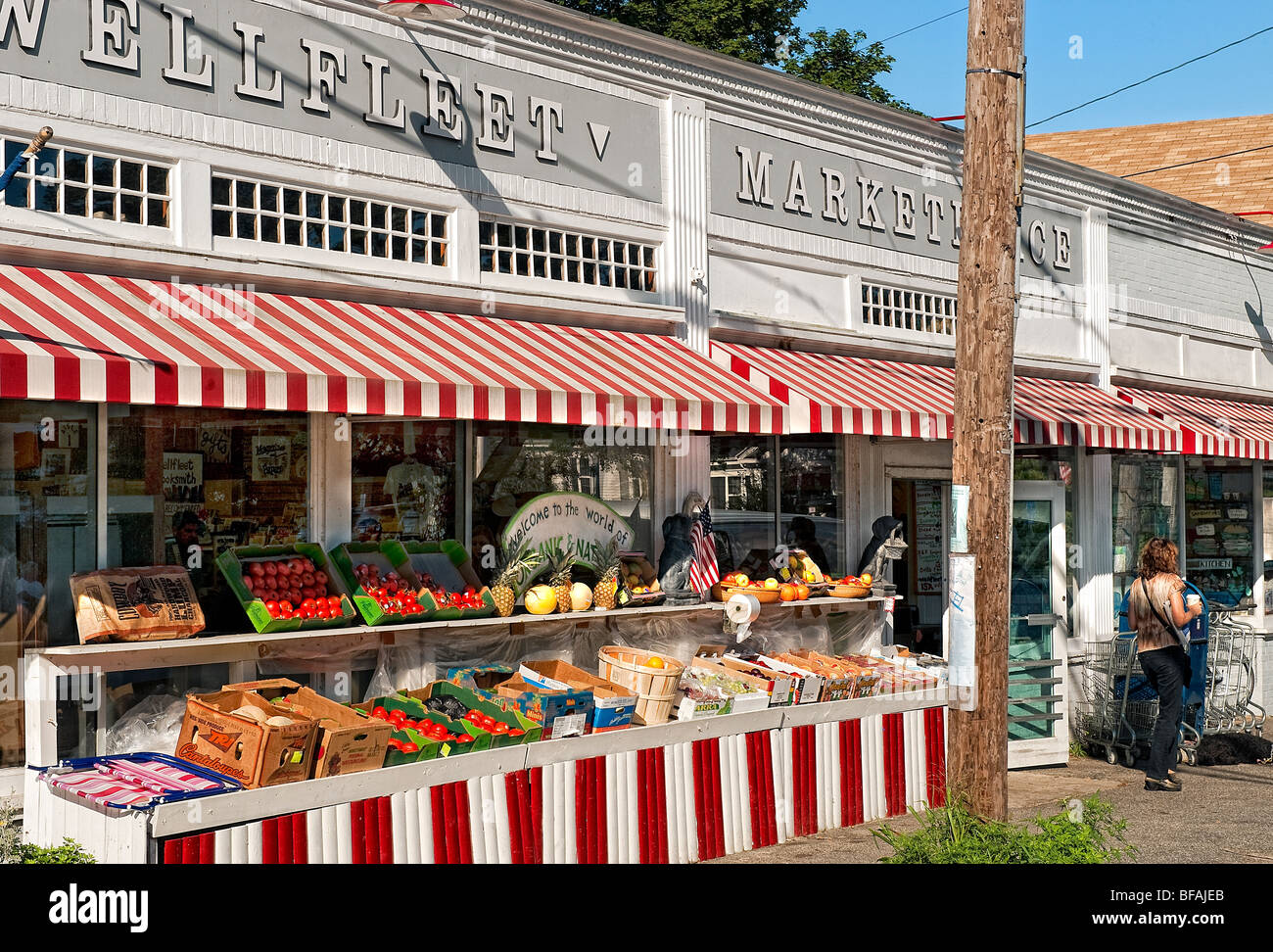 Marché alimentaire, Wellfleet, cape cod, MA, USA Banque D'Images