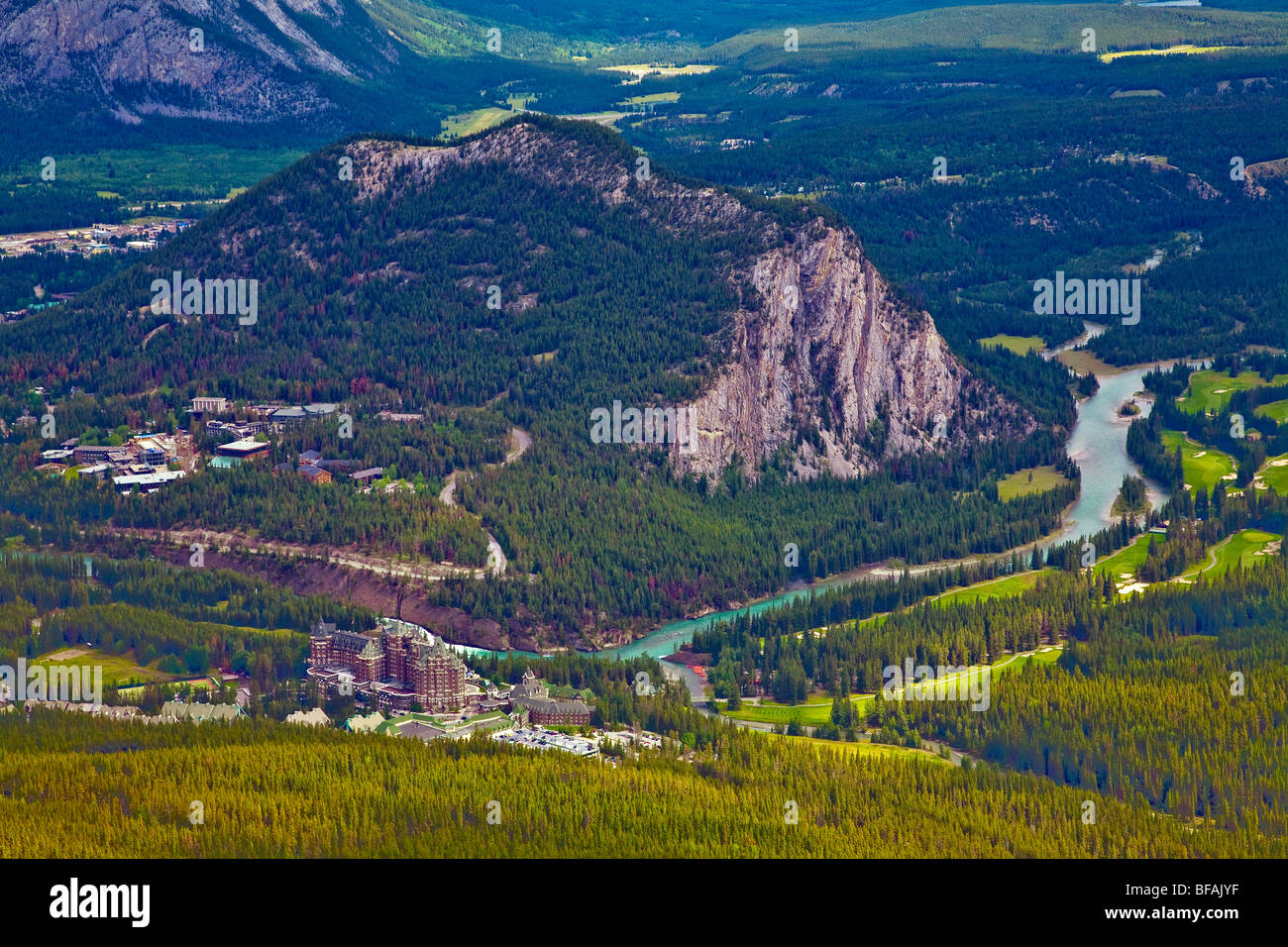 CANADA ; Alberta Banff;'Sulphur;Mountain';le parc national Banff;Canadian Rockies;Canadian Rocky Mountain Banque D'Images