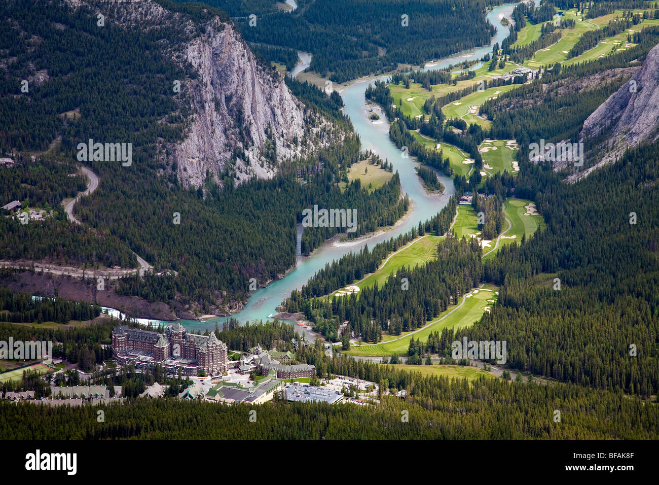 CANADA ; Alberta Banff;'Sulphur;Mountain';le parc national Banff;Canadian Rockies;Canadian Rocky Mountain Banque D'Images