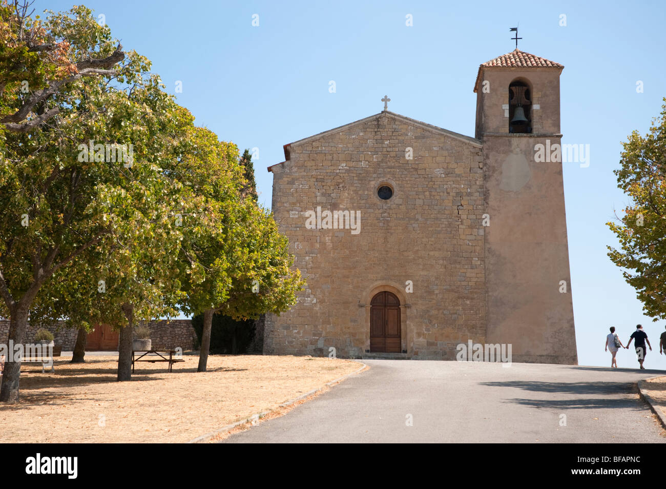 Tourtour, le village dans le ciel, 11e siècle, église Saint Denis,France, Var Banque D'Images