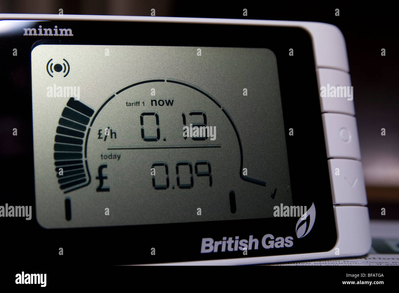 British Gas un compteur intelligent fait par Minim Banque D'Images