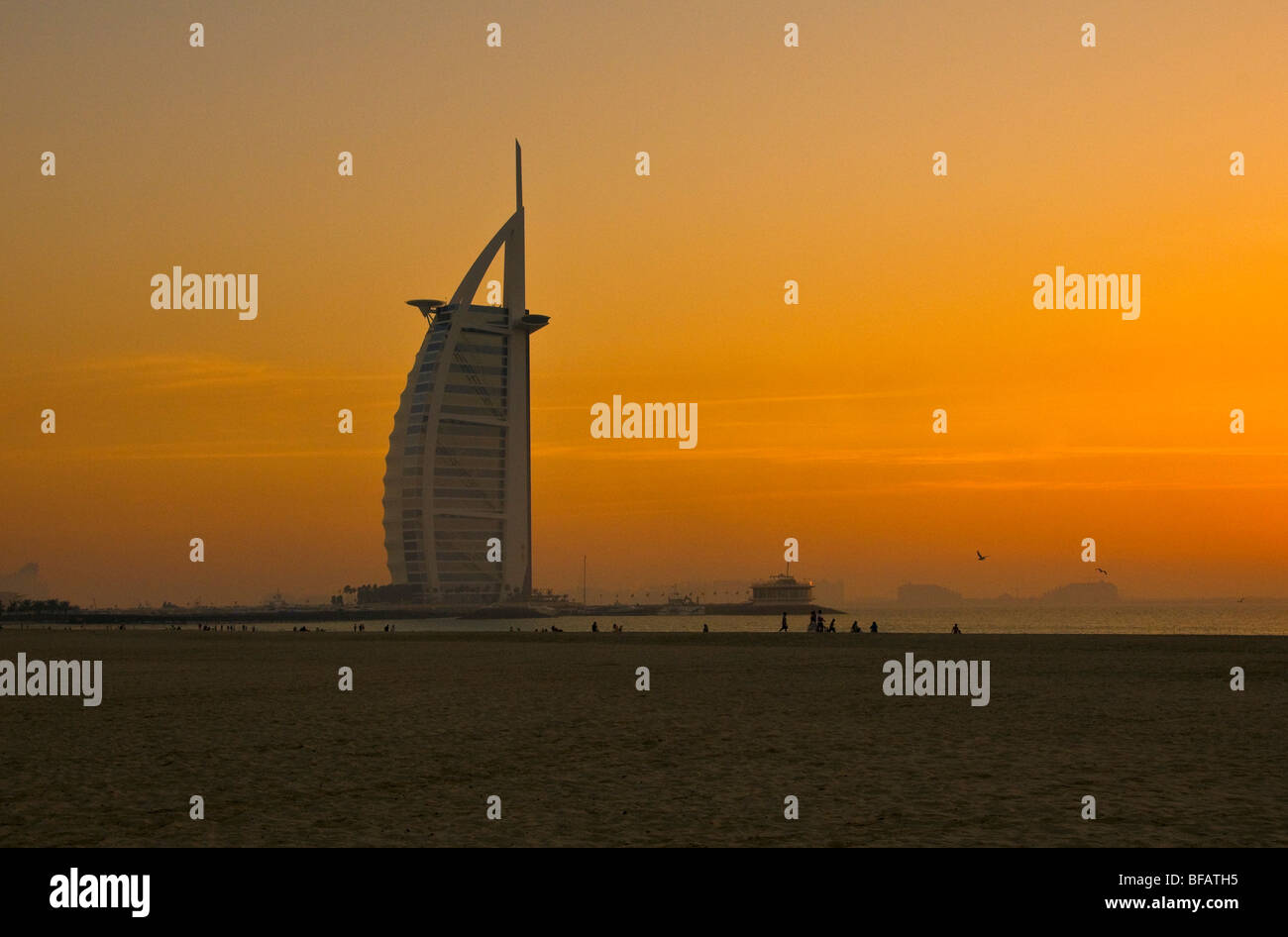 Burj Al Arab Hotel Dubai Jumeirah Beach Banque D'Images