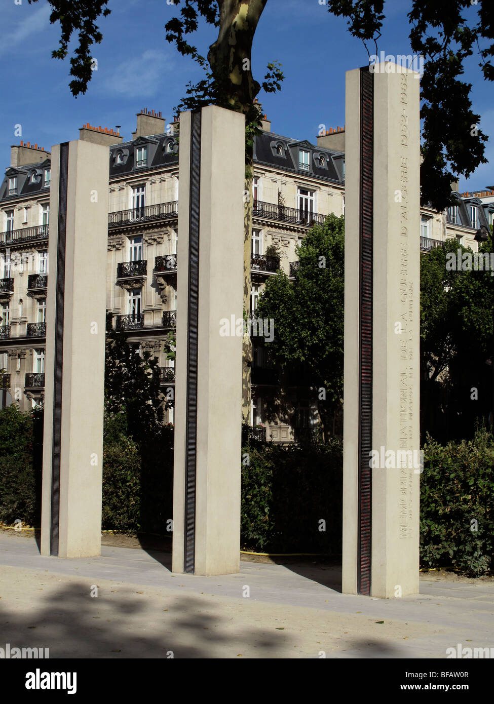 Mémorial National de la guerre d'Algérie 1952-1962, Quai Branly, Paris,France ( Gerard Collin-Thiebaut architecte ) Banque D'Images