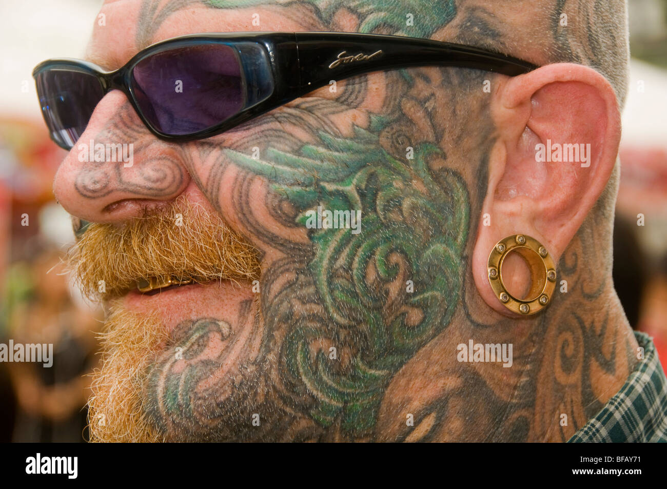 Tatouage fantastique design au Festival de tatouage à Bangkok en Thaïlande Banque D'Images