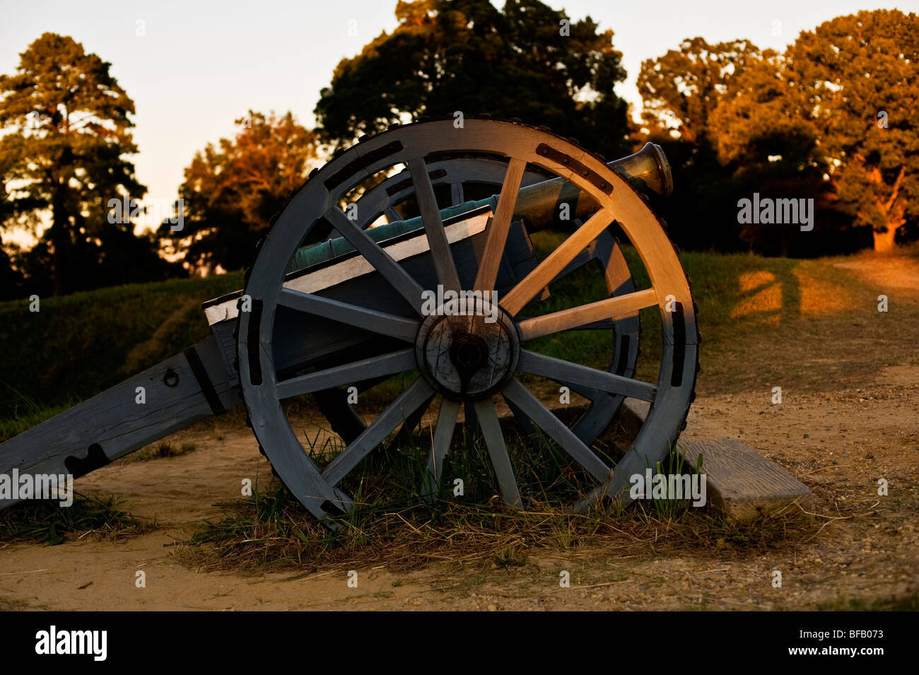 Canon historique bataille de Yorktown Banque D'Images