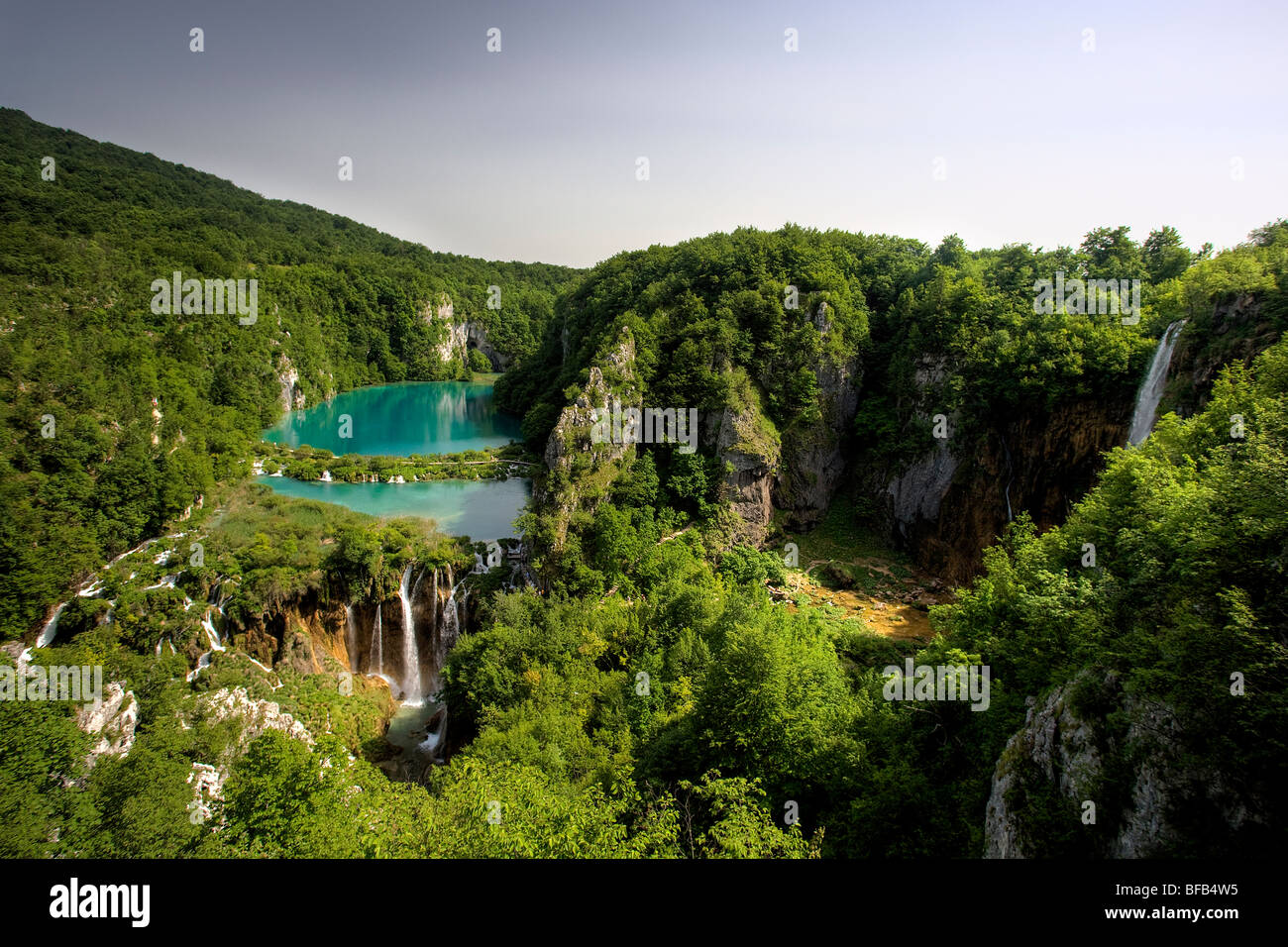 Le parc national des Lacs de Plitvice, Croatie Banque D'Images