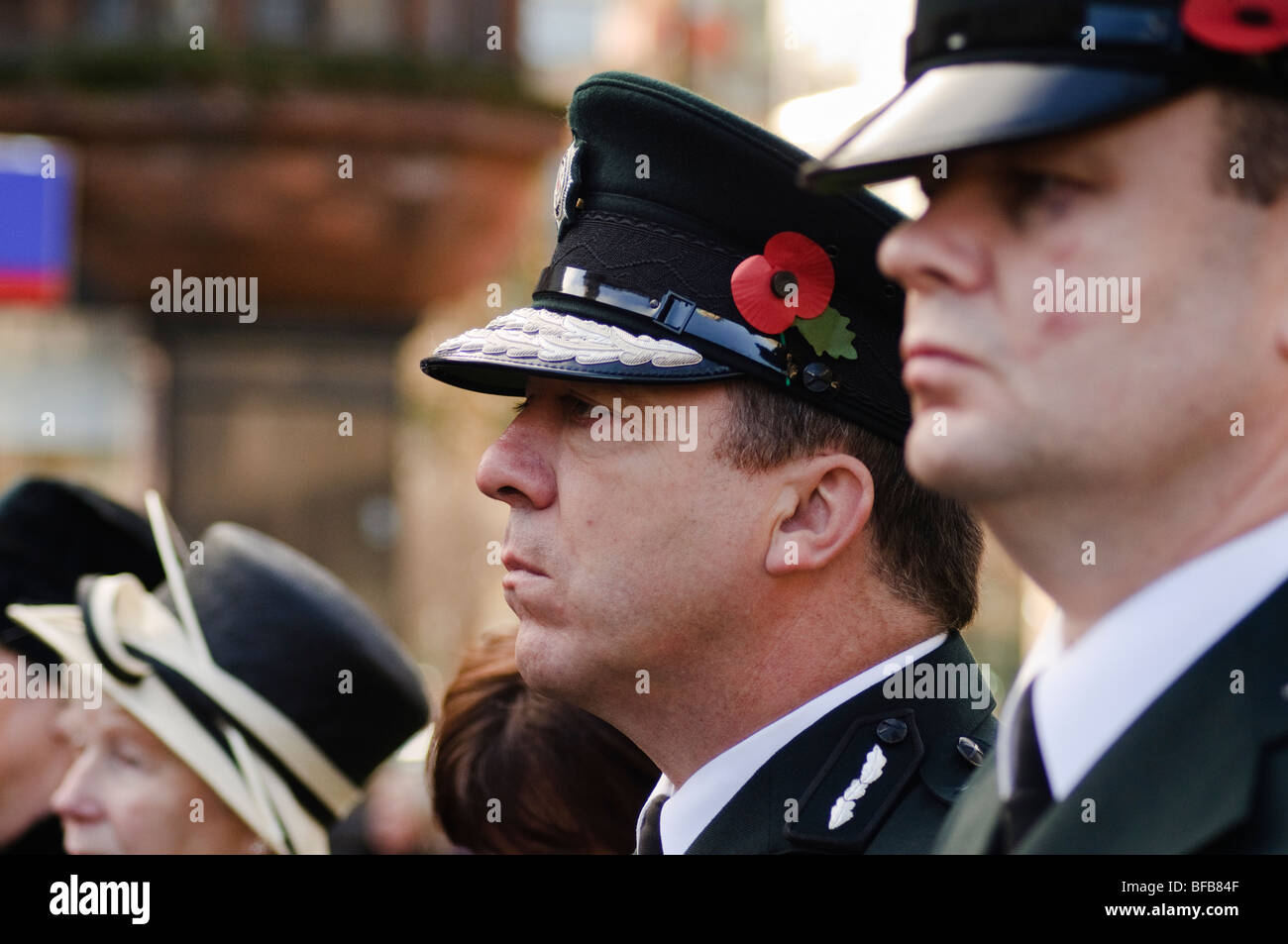 Matt Baggott, chef de police du Service de police de l'Irlande lors d'une cérémonie du jour du Souvenir Banque D'Images