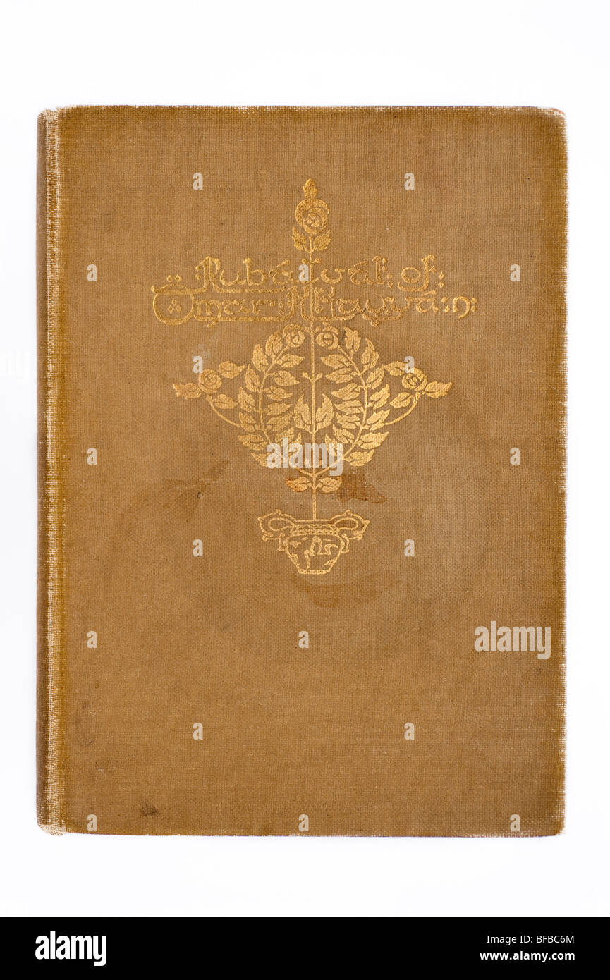 Couverture de livre, Rubaiyat d'Omar Khayyam Banque D'Images