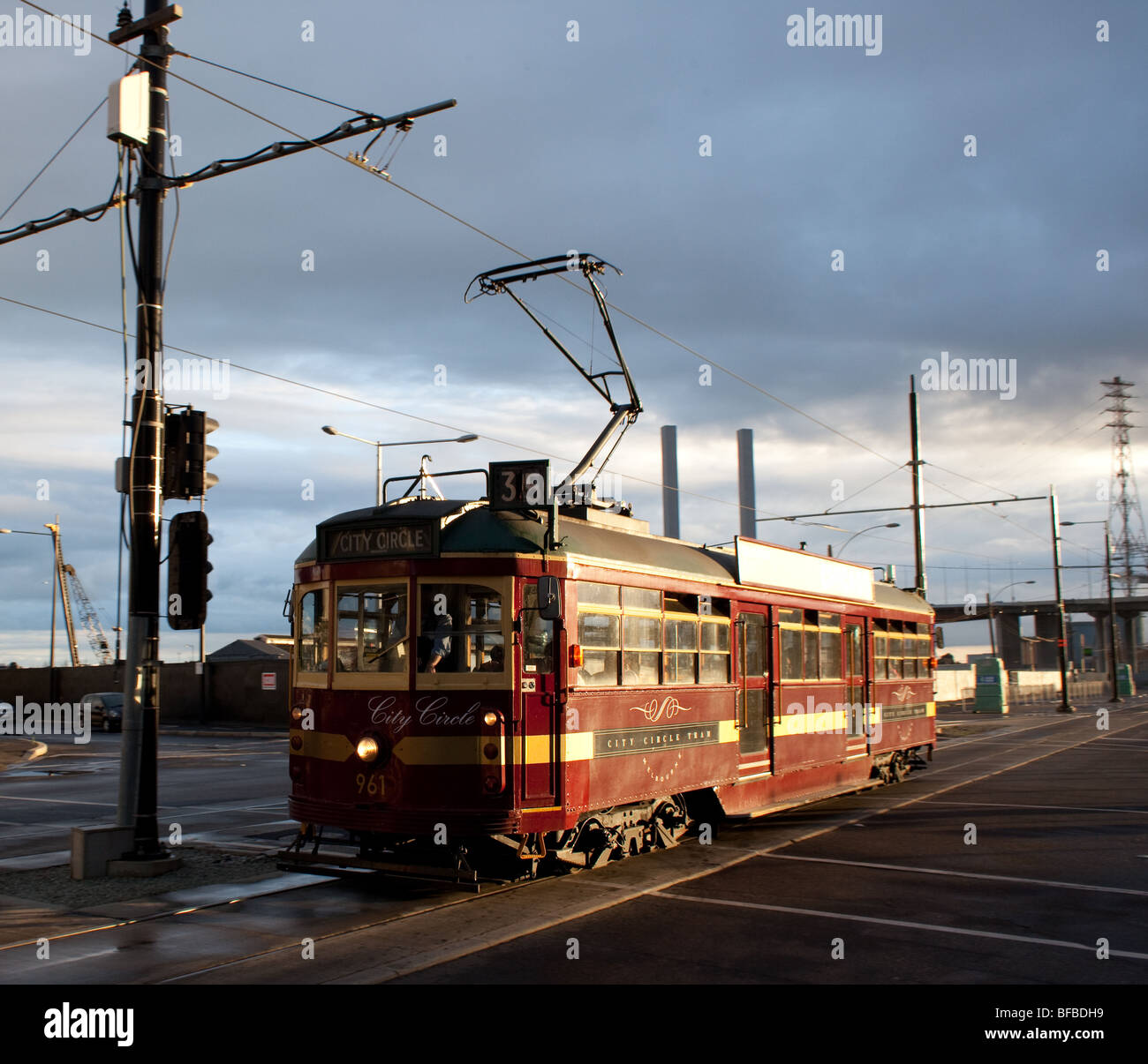 Melbourne, Australie tram Banque D'Images