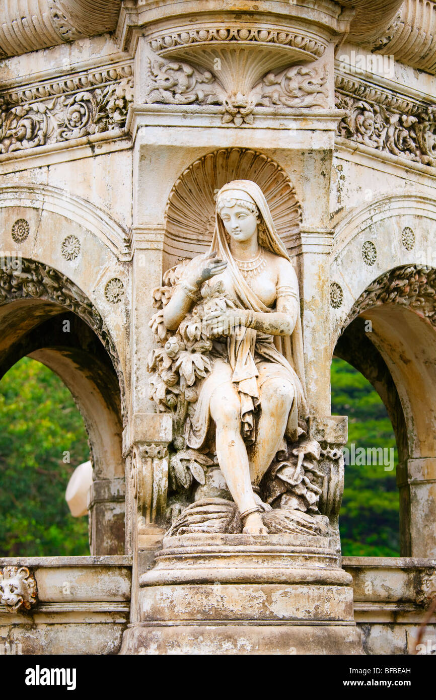 Le 19ème siècle Fontaine Flora dans le district de Fort Mumbai est un rappel de le passé colonial de l'Inde Banque D'Images