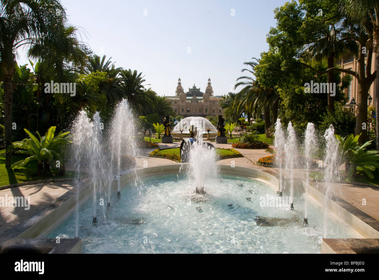 Casino de Monte Carlo et de fontaines Banque D'Images