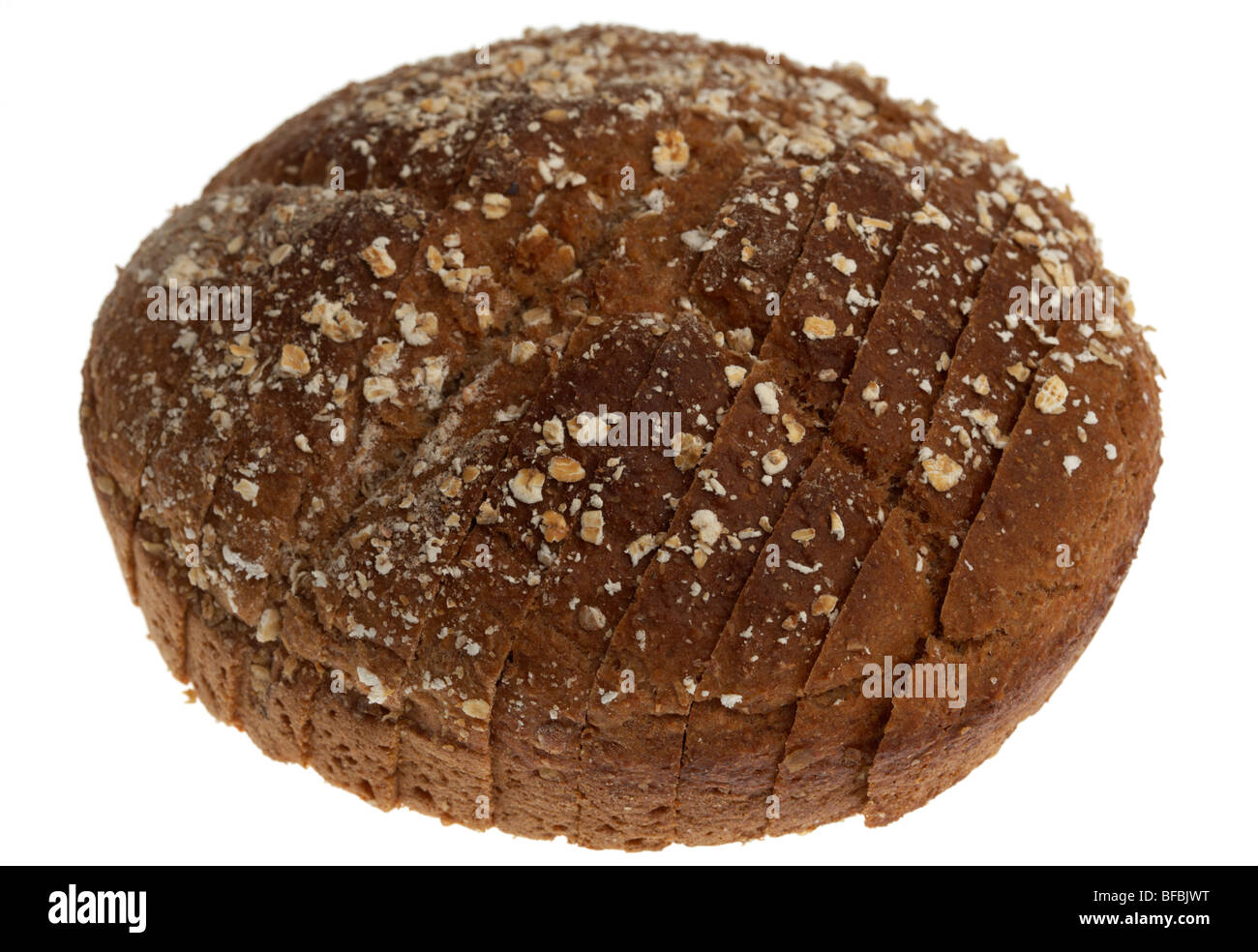 Brown soda bread irlandais wheaten masse fabriqués et pré tranchage Banque D'Images