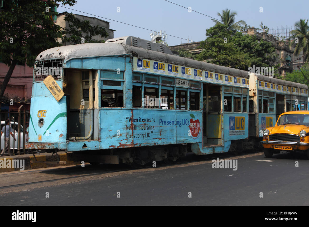 Ancien Tramway, Kolkata Banque D'Images