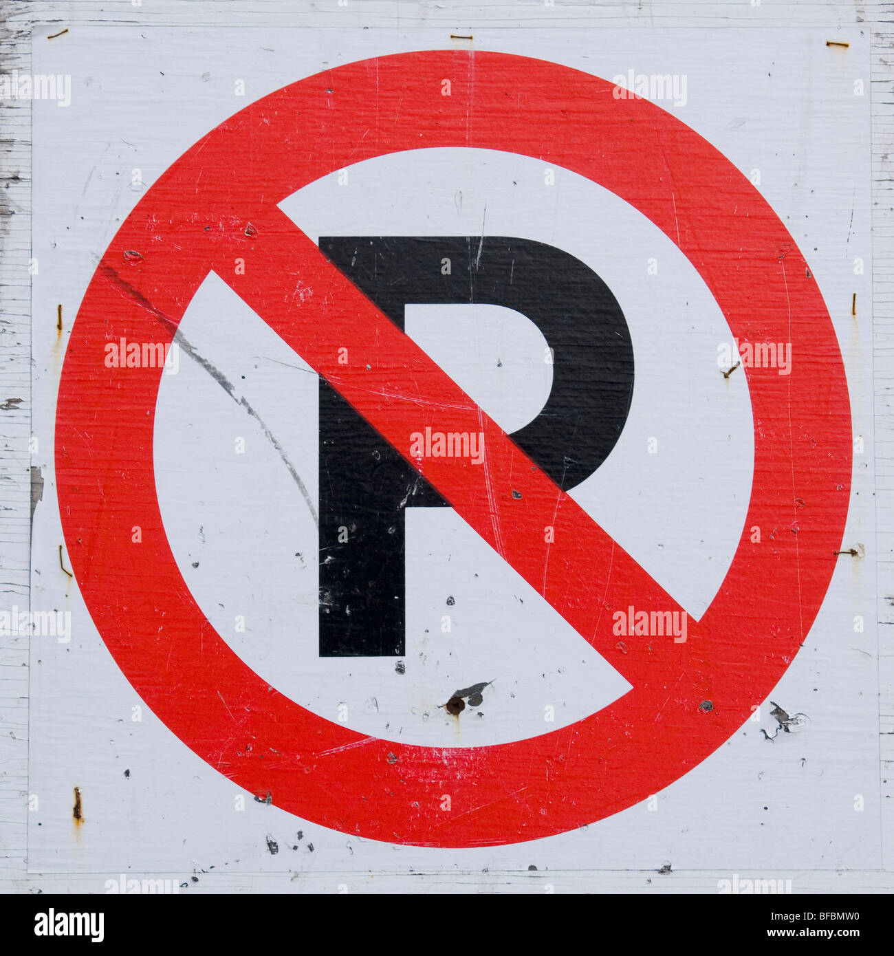 Aucun signe de stationnement Banque D'Images