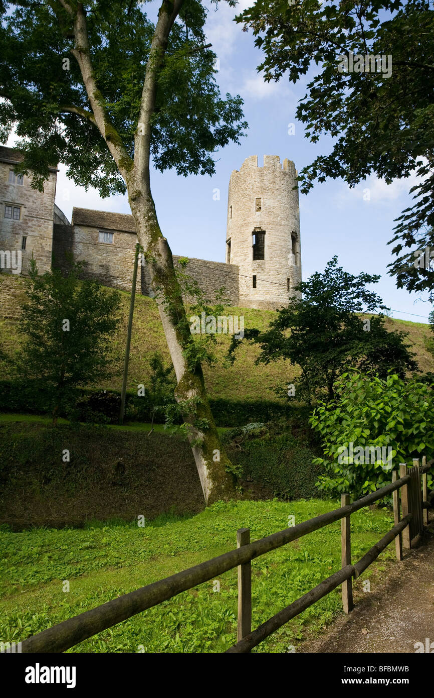 Farleigh Hungerford Château mur sud et tour Banque D'Images