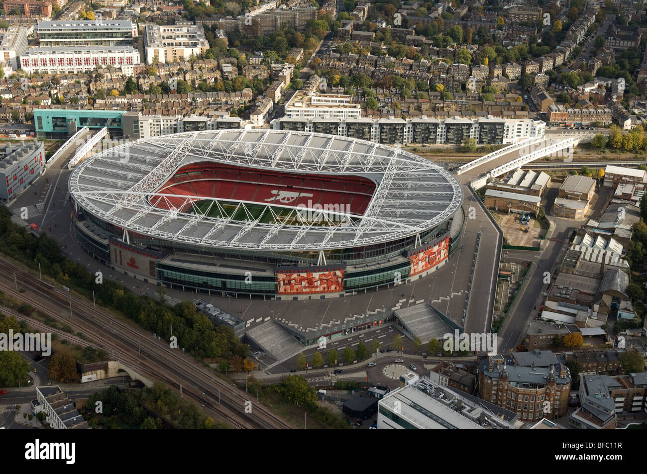 Le stade de football Emirates London accueil à l'Arsenal Football Club Banque D'Images