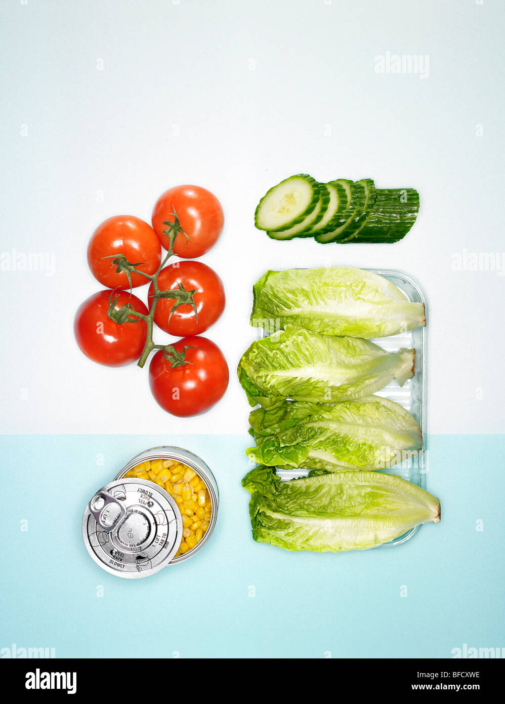 Les plombages, les ingrédients de la salade Sandwich Banque D'Images