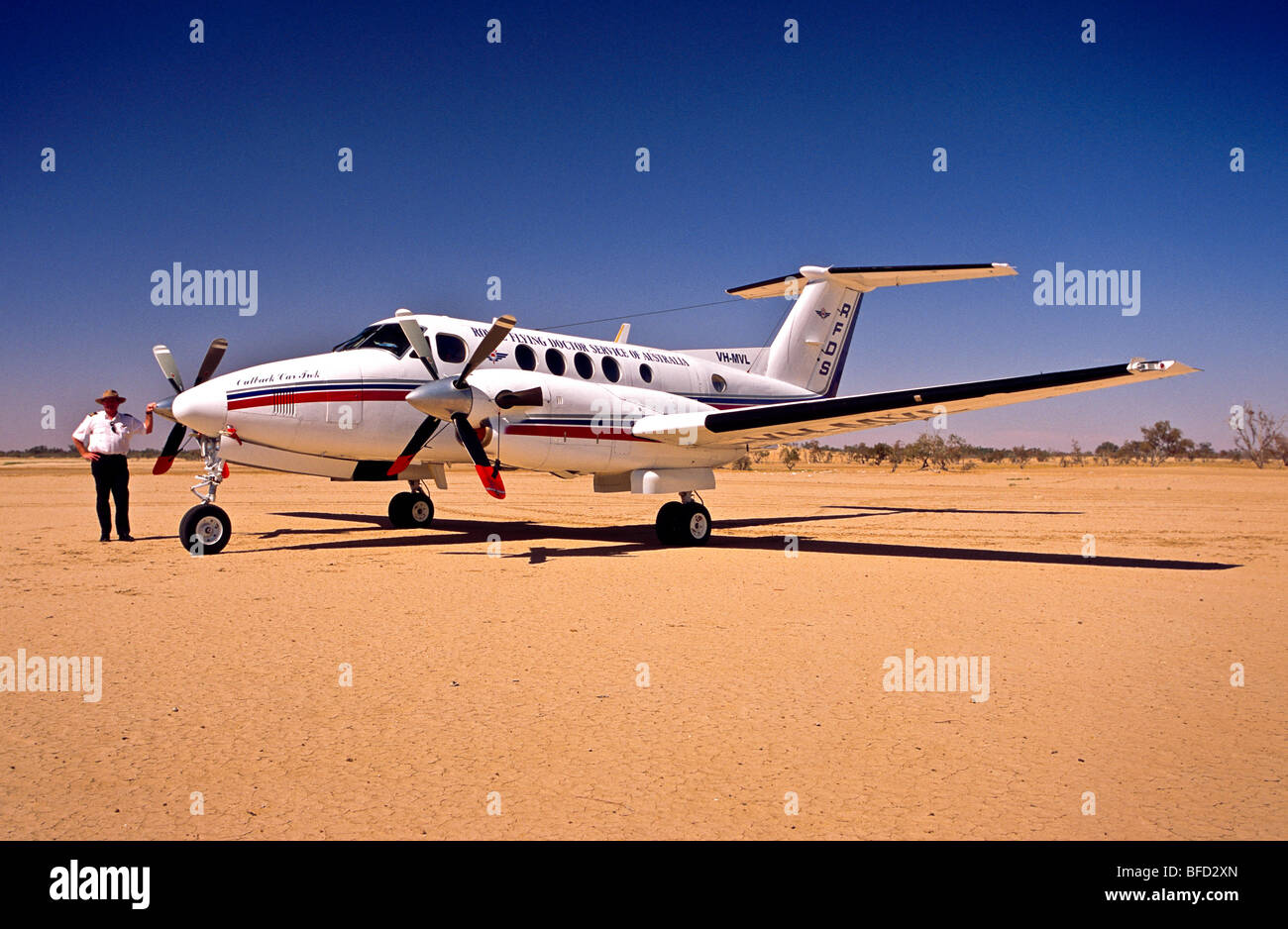 Royal Flying Doctor Service avion, Australie Banque D'Images