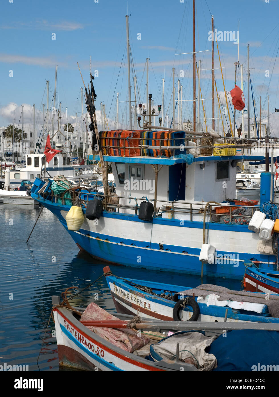 Bateaux au port de Port El Kantaoui Tunisie Banque D'Images