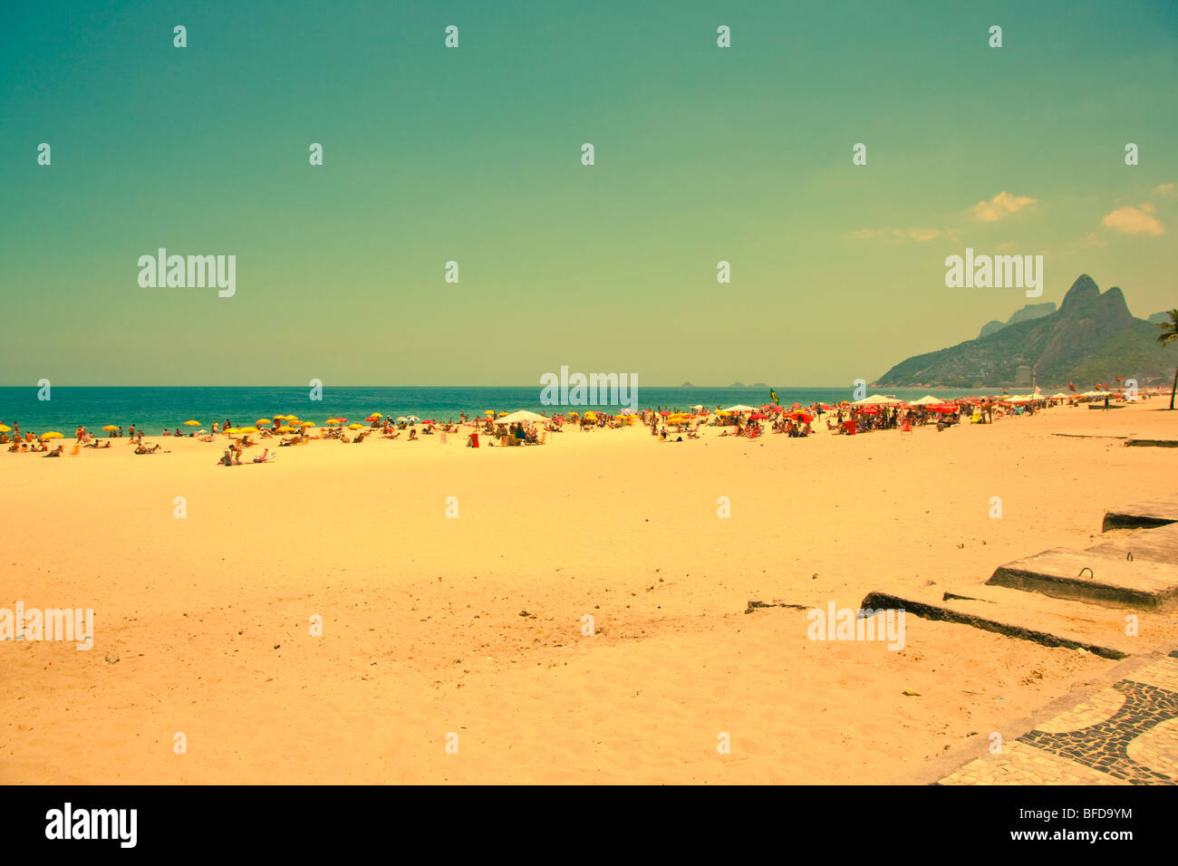 La plage d'Ipanema Rio de Janeiro Banque D'Images