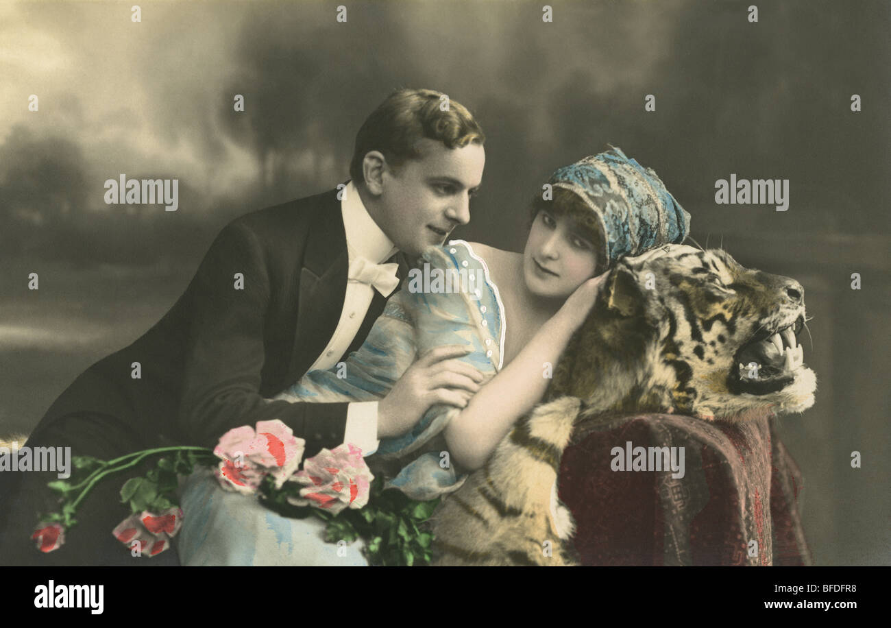 AMOUR DE TIGRE Banque D'Images