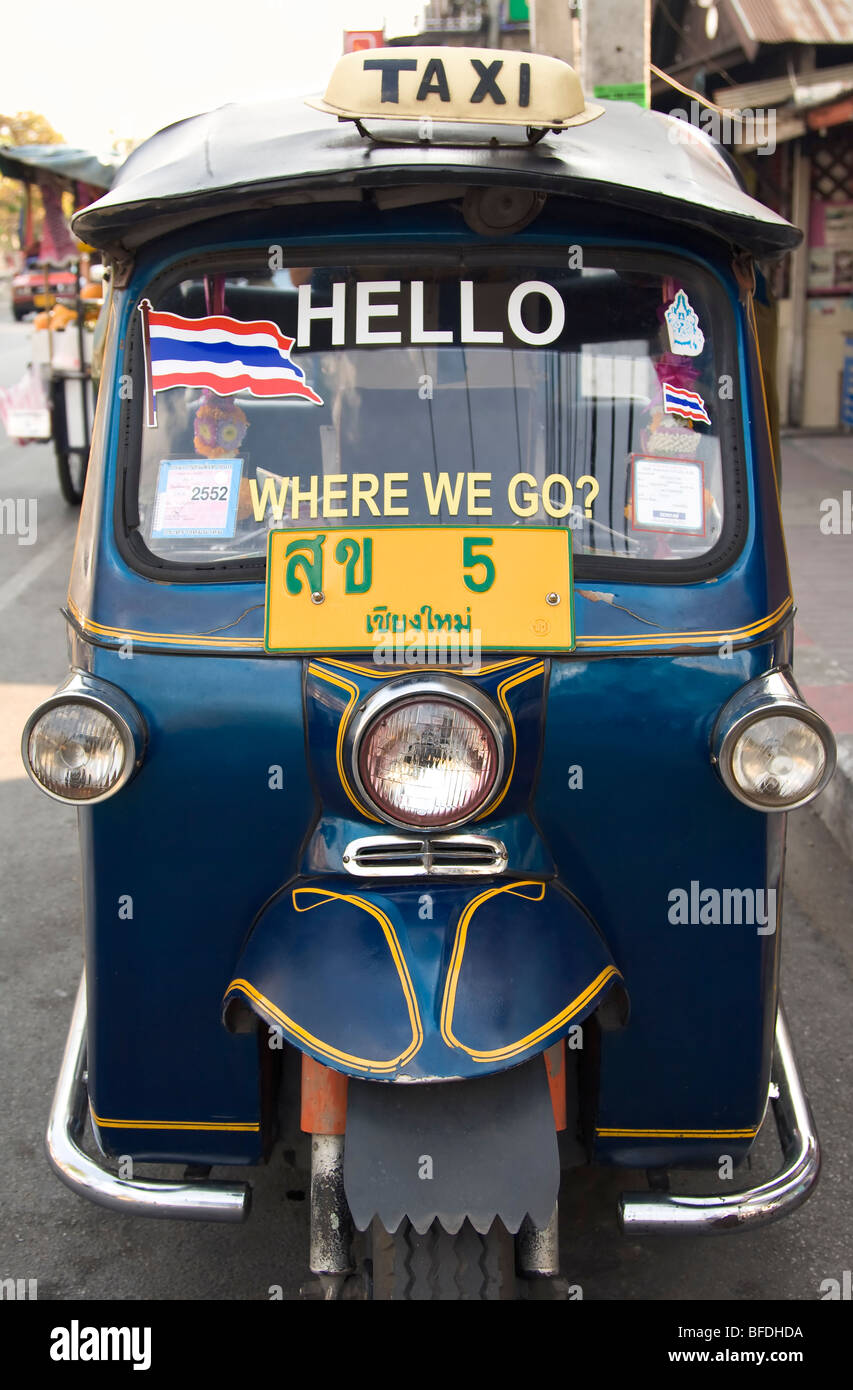 Un tuk tuk taxi en Thaïlande Banque D'Images