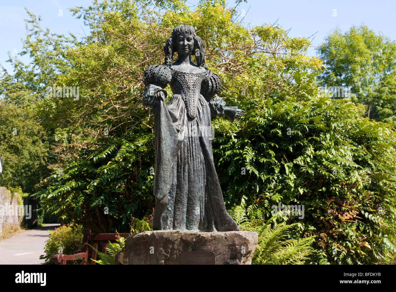 Statue de Lorna Doone , Somerset , Angleterre , Dulverton Banque D'Images