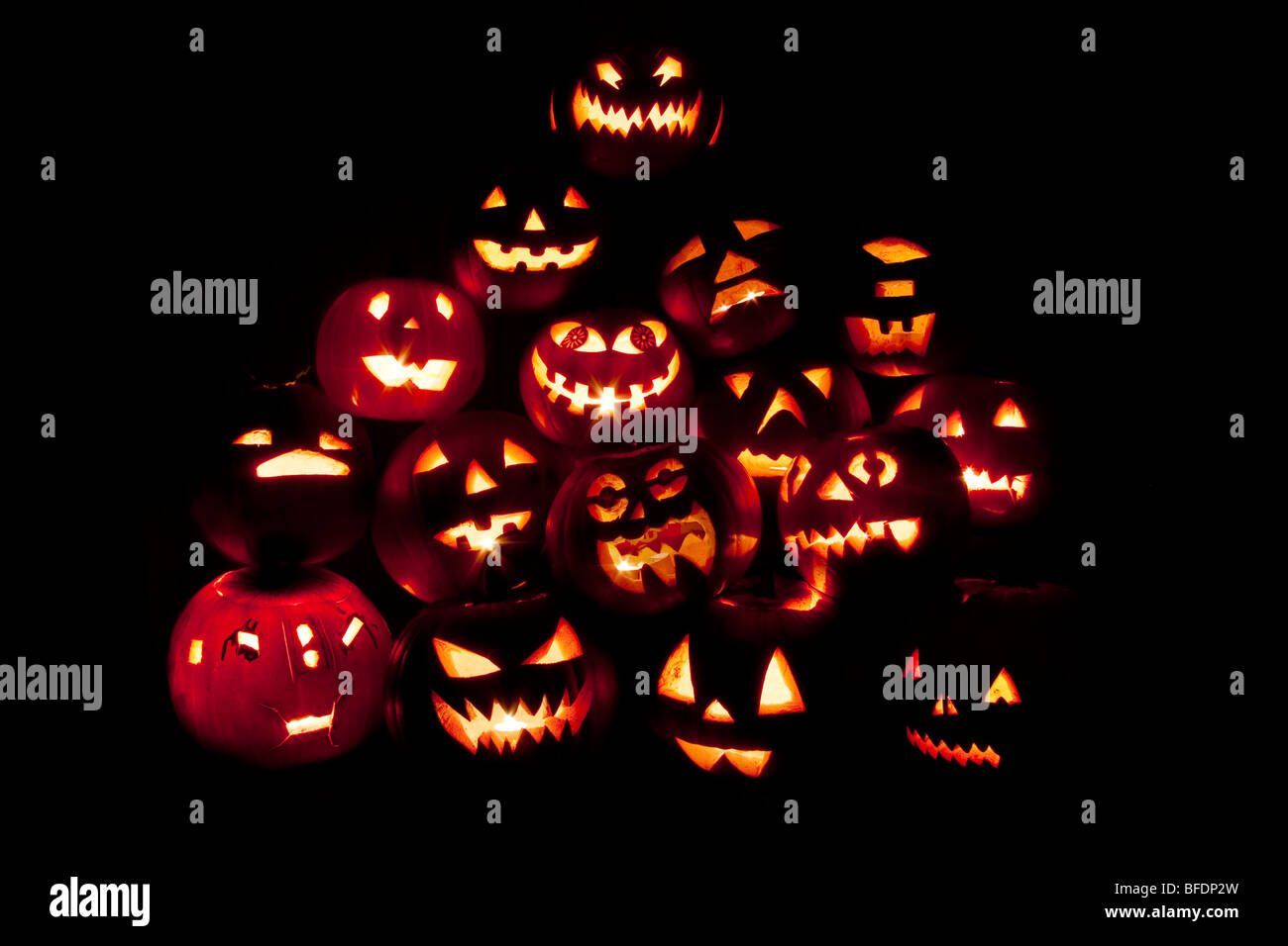 Happy Halloween Pumpkins Banque D'Images