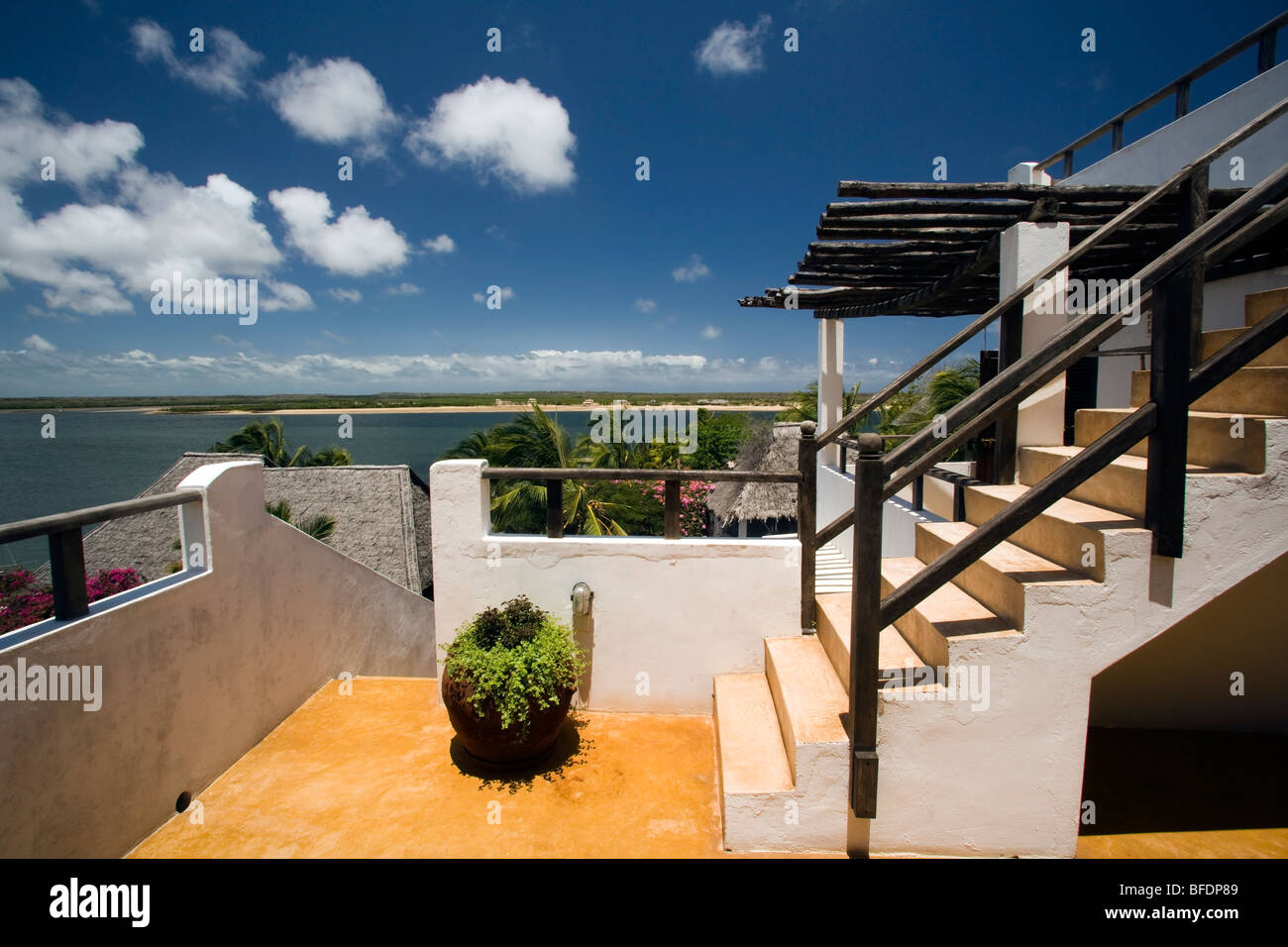 Vue depuis la maison royale Shela Shela - Village - Île de Lamu, Kenya Banque D'Images