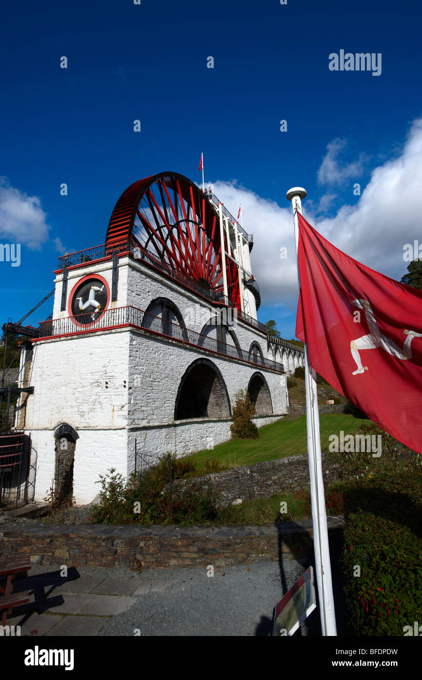 La dame Isabella Waterwheel Laxey Ile de Man Banque D'Images