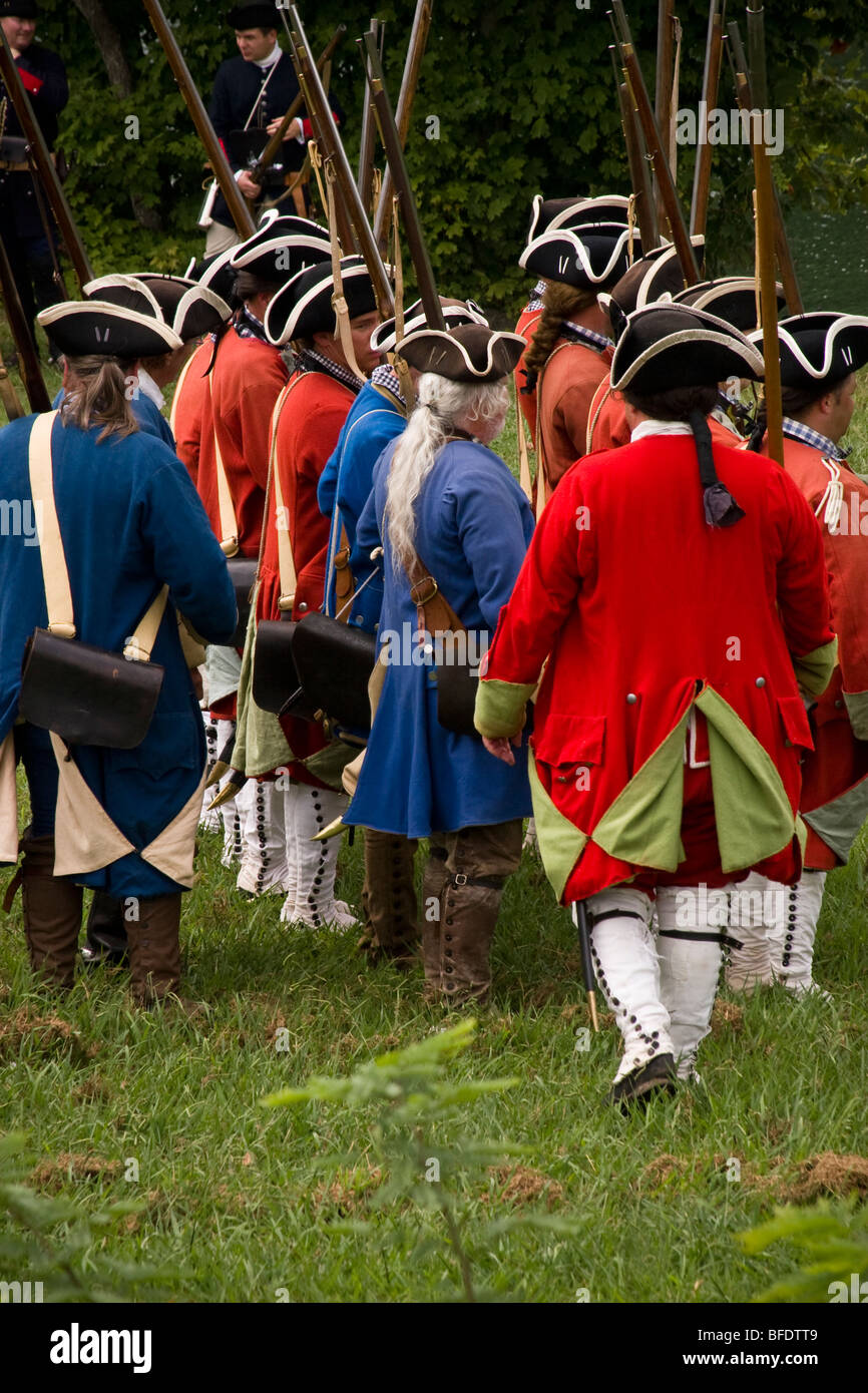 Fort Loudon French and Indian War reenactment. Banque D'Images