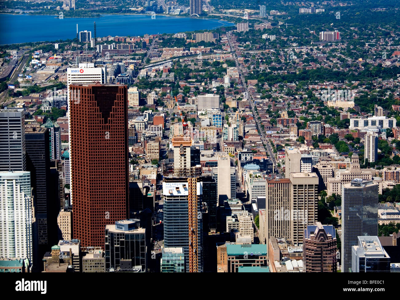 Vue aérienne du centre-ville de Toronto, Ontario, Canada Banque D'Images
