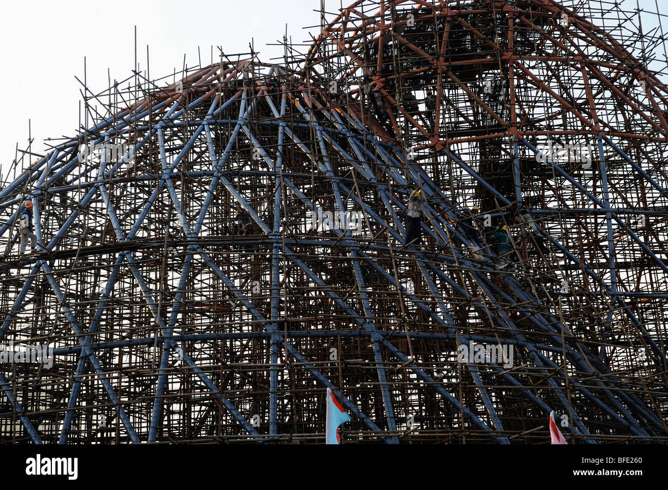 Site de construction de l'Exposition Universelle de 2010 à Shanghai La Chine.15-Oct-2009 Banque D'Images