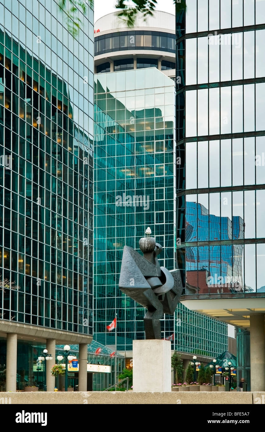 Vue depuis la rue Bank en direction de l'hôtel Mariott à Ottawa, Ontario, Canada Banque D'Images