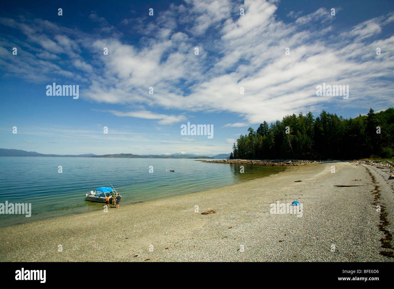 L'île de la marina, à quelques minutes de l'Île Cortes en bateau de plaisance, découverte de l'Île, Îles, British Columbia, Canada Banque D'Images