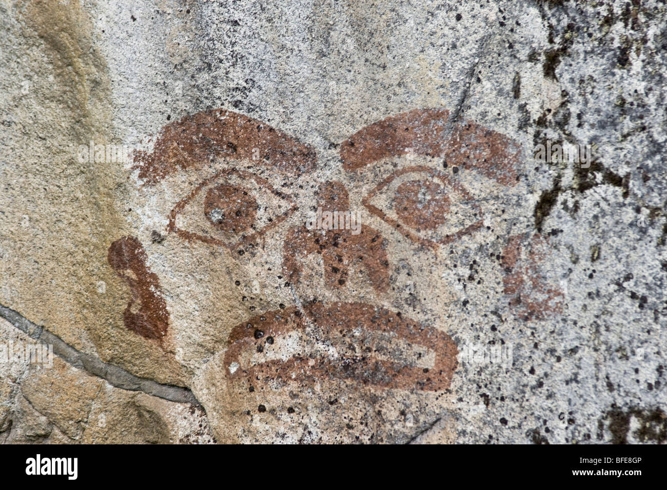 Le pictogramme sur rock, près de Prince Rupert, dans le nord de la Colombie-Britannique, Canada Banque D'Images