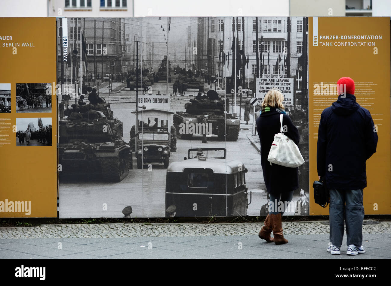 Mur de Berlin,2009,DDR, Check Point Charlie, Banque D'Images