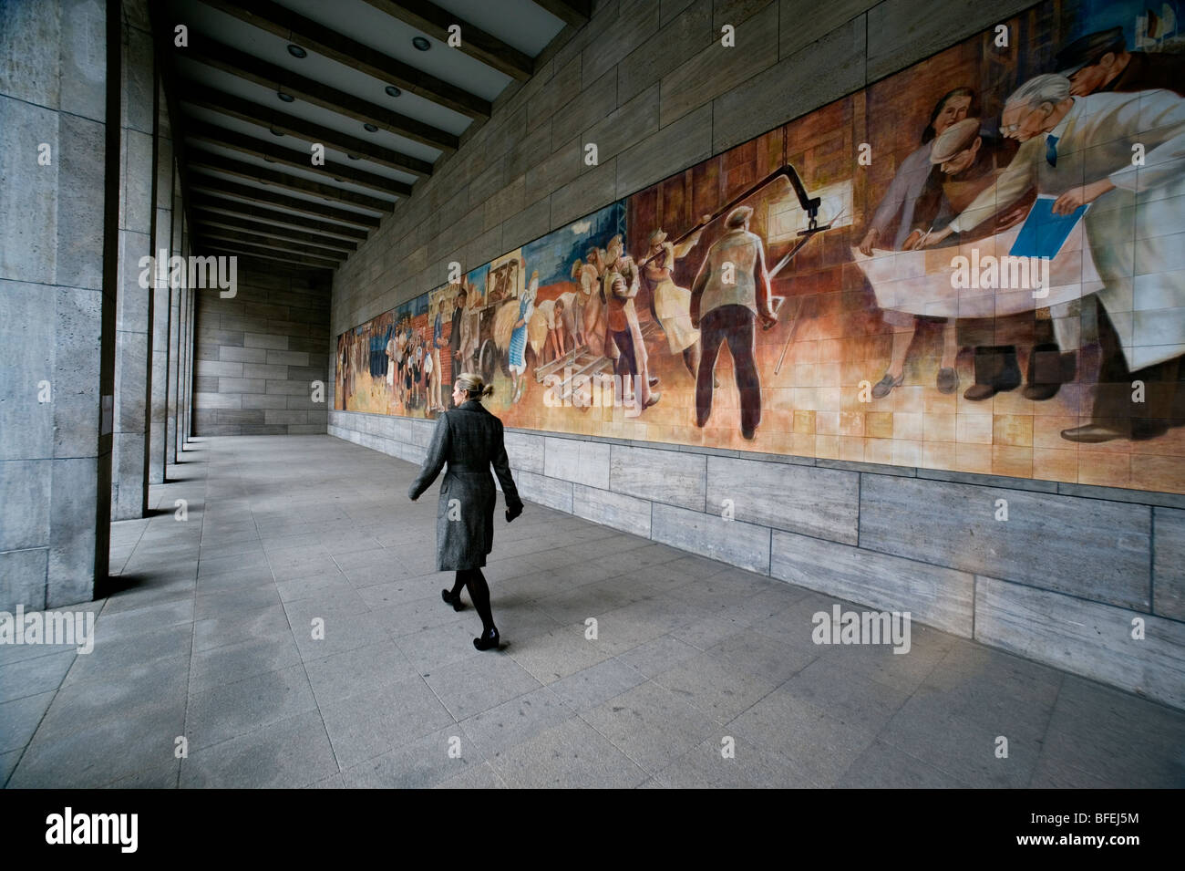 Goerings,Ministère de l'air, sol carrelé de l'Allemagne de Berlin,2009 Banque D'Images
