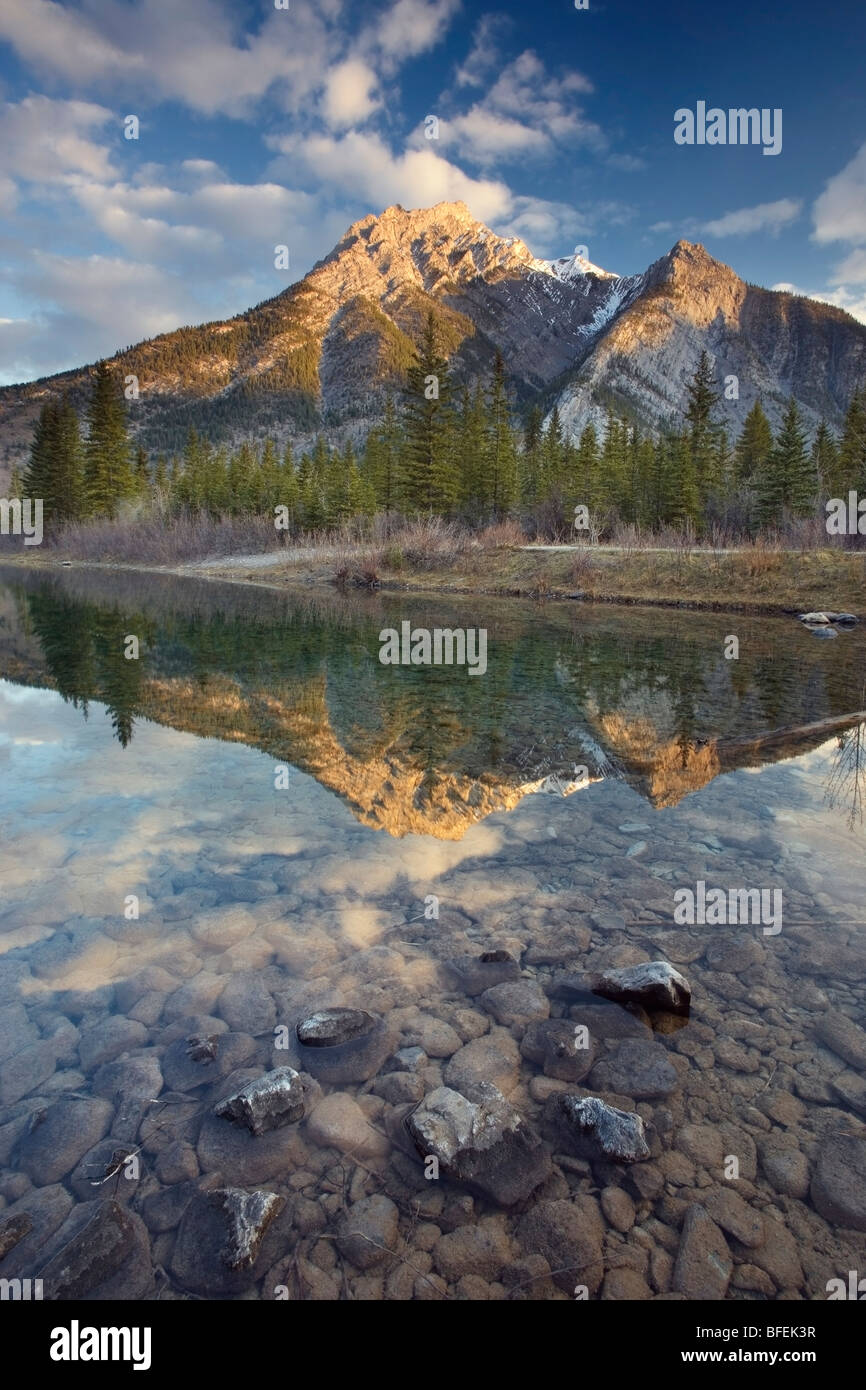 Mt. Lorette Lorette et étangs, Kananaskis, Alberta, Canada Banque D'Images