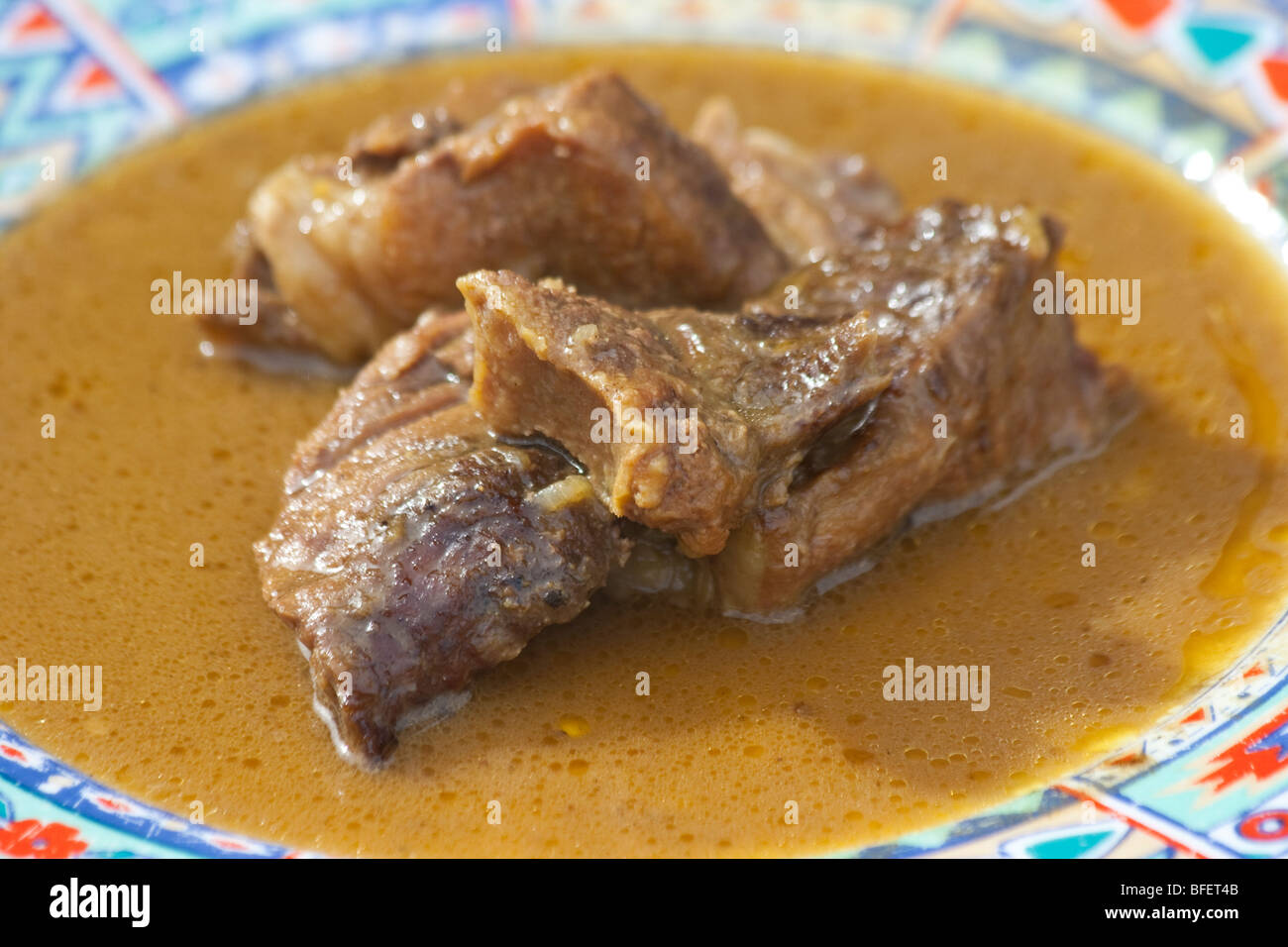 Mutton Tanjia à Ouarzazate au Maroc Afrique du Nord Banque D'Images