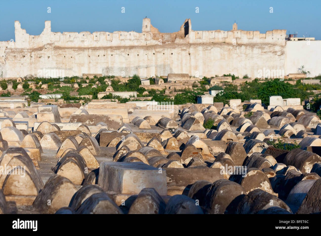 Ha Ha Chayim Yehudim Cimetière juif de Marrakech Maroc Banque D'Images