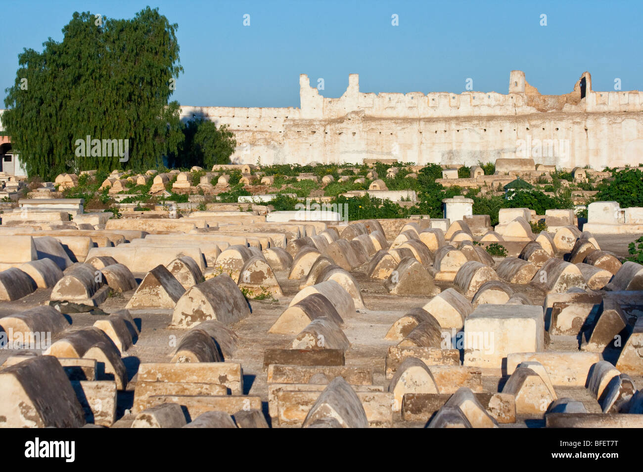 Ha Ha Chayim Yehudim Cimetière juif de Marrakech Maroc Banque D'Images