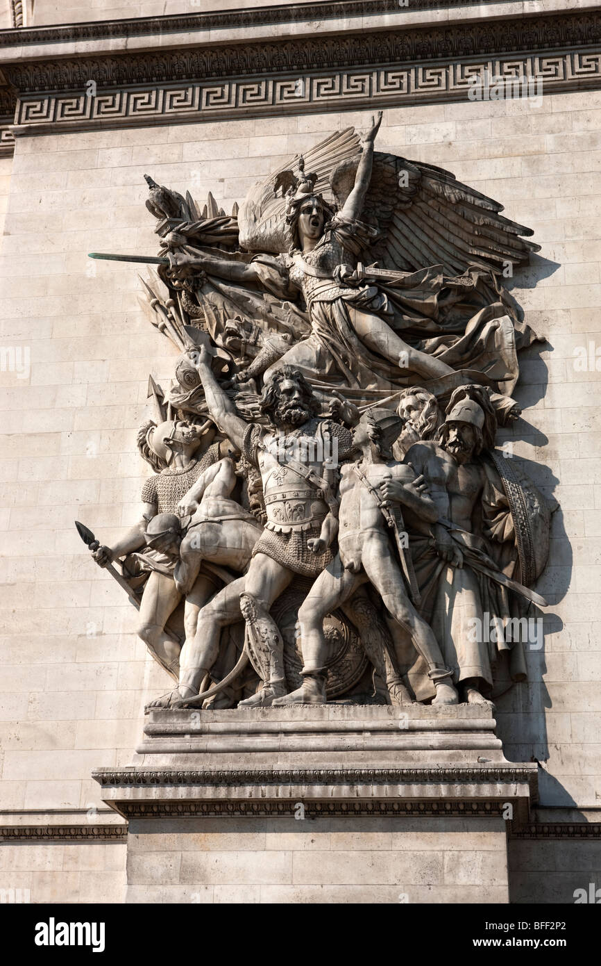 Arc de Triomphe. Le centre de la Place Charles de Gaulle. Paris. La France. Banque D'Images