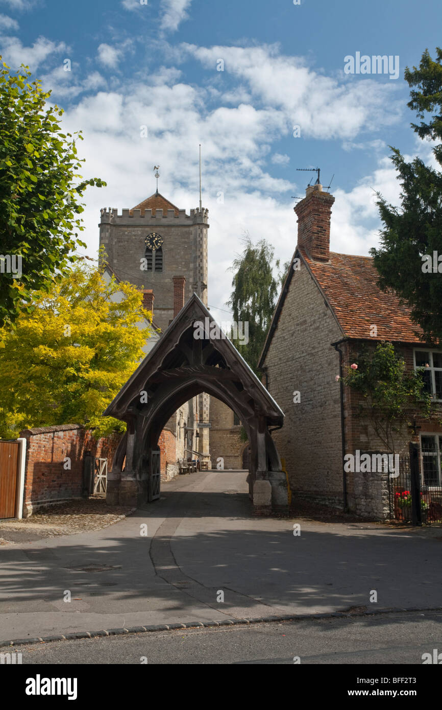 Entrée de Abbaye de Dorchester et de musée, Dorchester on Thames, Oxfordshire, UK Banque D'Images