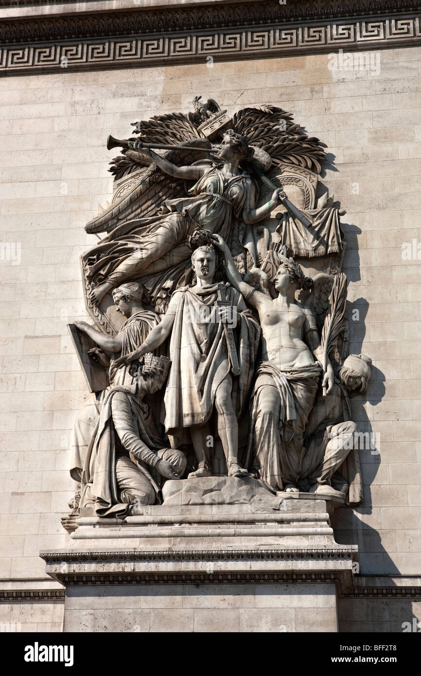 Arc de Triomphe. Le centre de la Place Charles de Gaulle. Paris. La France. Banque D'Images