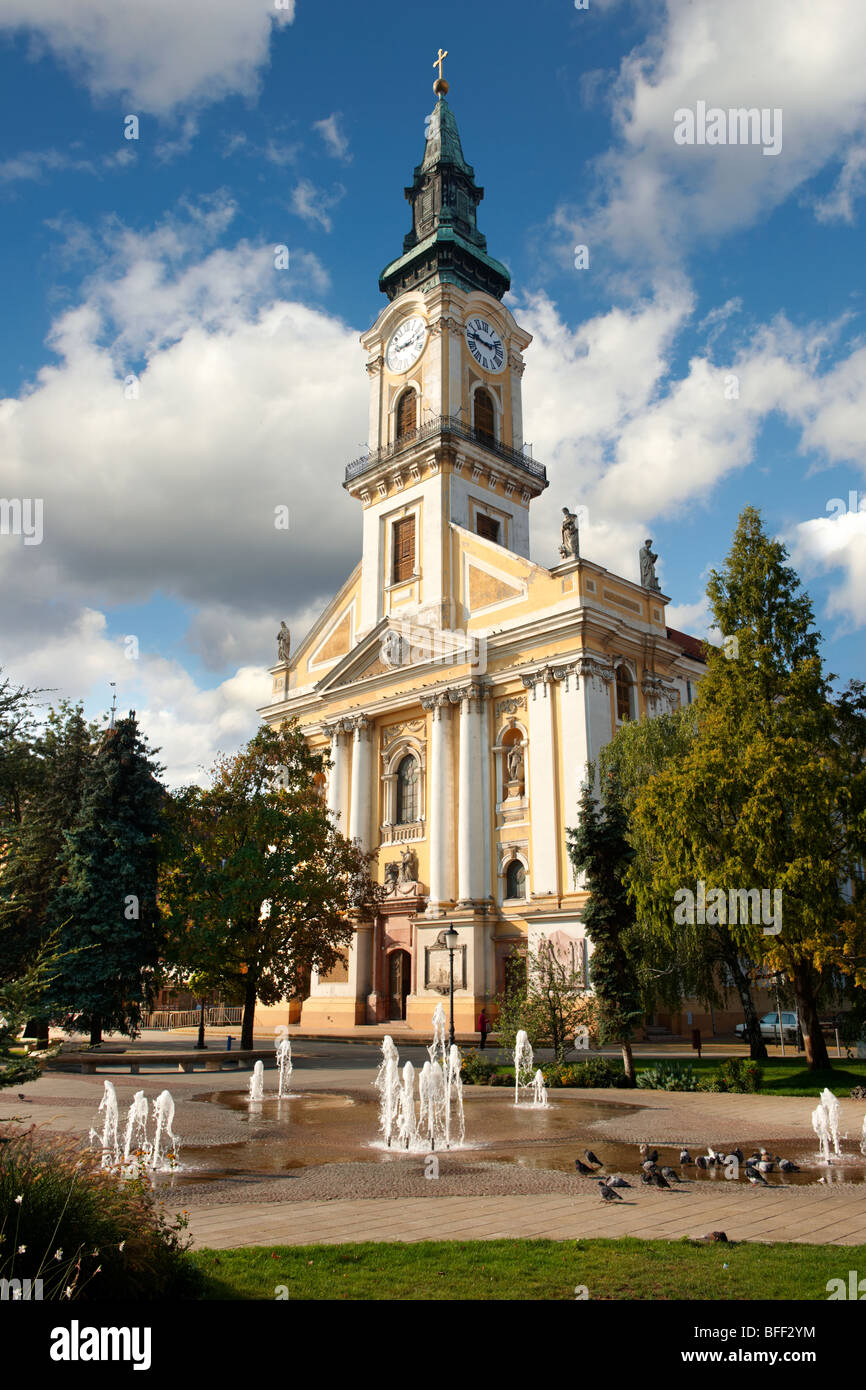 La grande église baroque (église) Nagy , Hongrie Kecskemet Banque D'Images