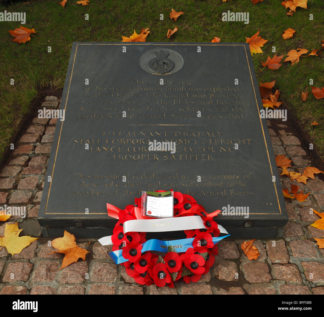 Les gardiens de la vie Queens Memorial, Hyde Park, London, England, UK. Banque D'Images